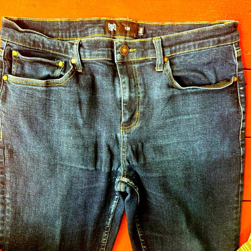 RSQ Jeans Slim 36x30 Dark Denim 5 Pockets